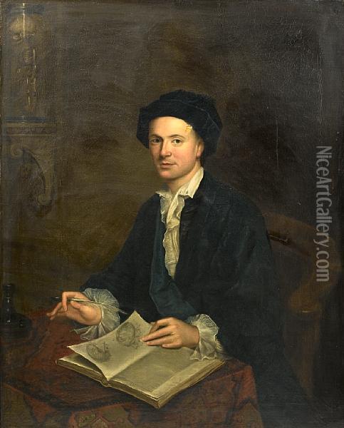 Portrait Of A Physician Oil Painting - Gabriel Mathias