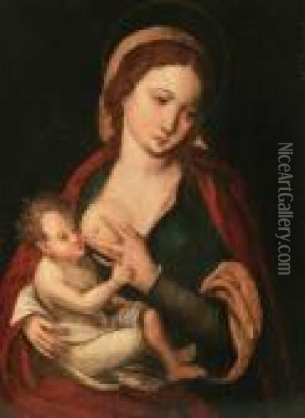 Circle Of Marcellus Coffermans , The Madonna And Child Oil Painting - Marcellus Coffermans