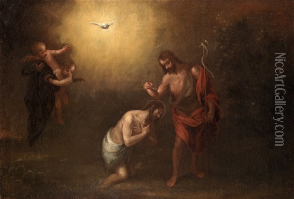 Bautismo De Cristo Oil Painting - Francisco Antolinez