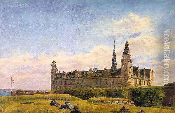 Kronborg Castle 1834 Oil Painting - Constantin Hansen