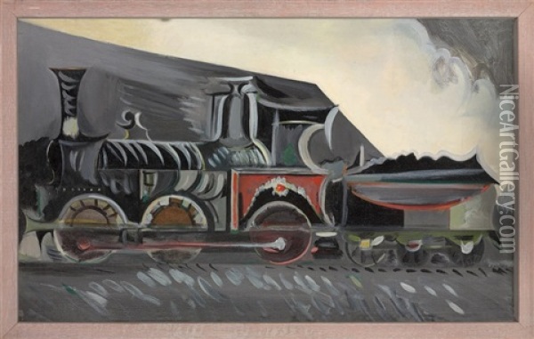 Locomotive Oil Painting - Humphrey Jennings