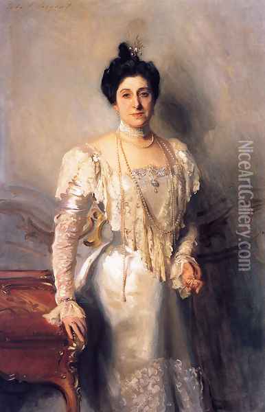Mrs. Asher Wertheimer (Flora Joseph) Oil Painting - John Singer Sargent
