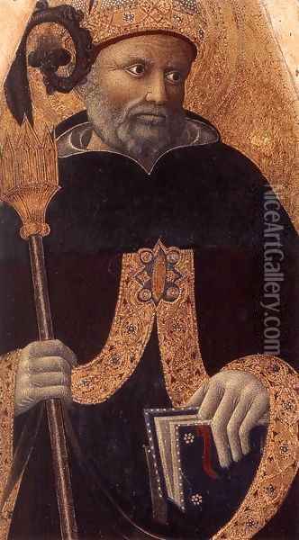 St Augustin (detail) Oil Painting - Pietro di Giovanni D`Ambrogio