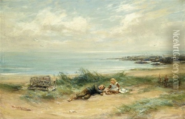 Resting In The Dunes Oil Painting - Michael Brown