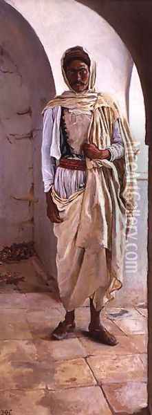 A Berber of Southern Tunis Oil Painting - Harry Hamilton Johnston