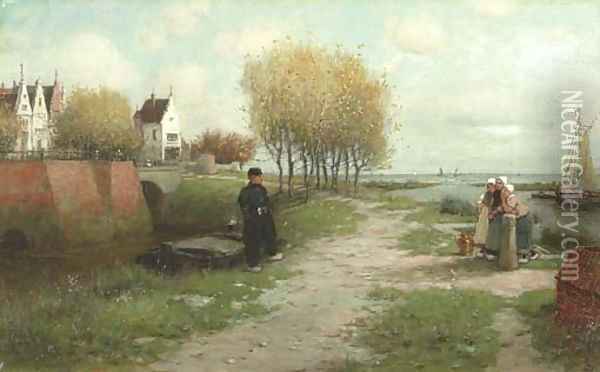 A Morning in North Holland Oil Painting - George Henry Boughton