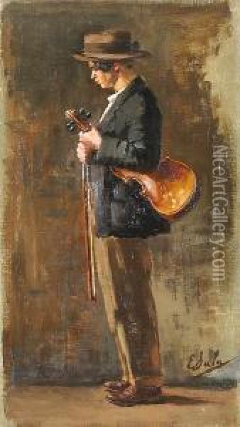 The Violinst Oil Painting - Elia Sala