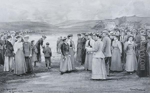 Ladies Championship Gullane 1898 Oil Painting - Michael Brown