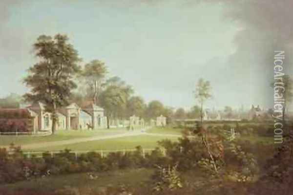 Annefield with Glasgow beyond Oil Painting - Alexander Nasmyth