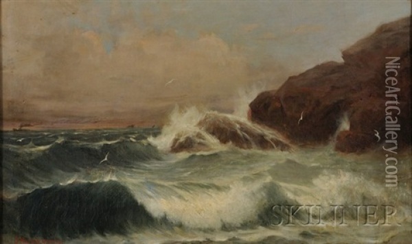 Coastal Scene Oil Painting - James Harvey Young