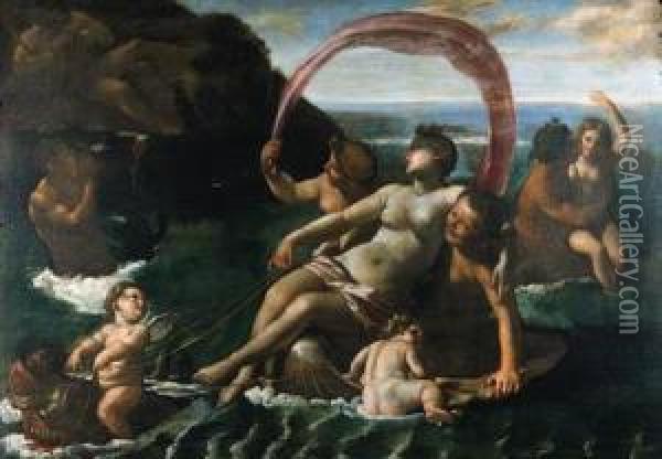 Galatea And Polyphemus Oil Painting - Giovanni Lanfranco