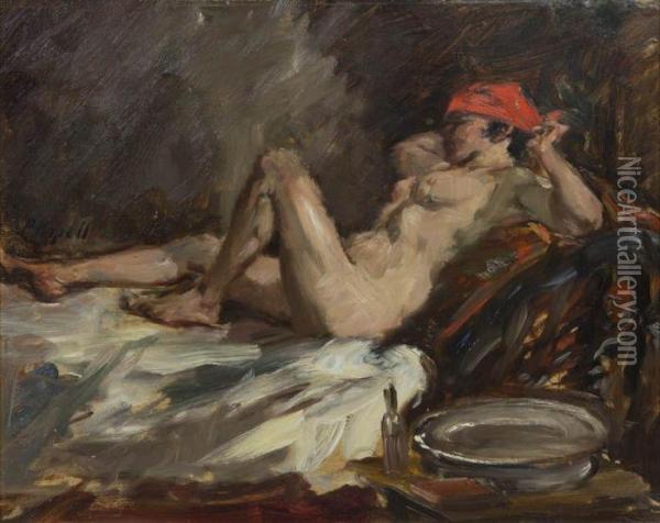 Nude Study Oil Painting - Paul Kapell