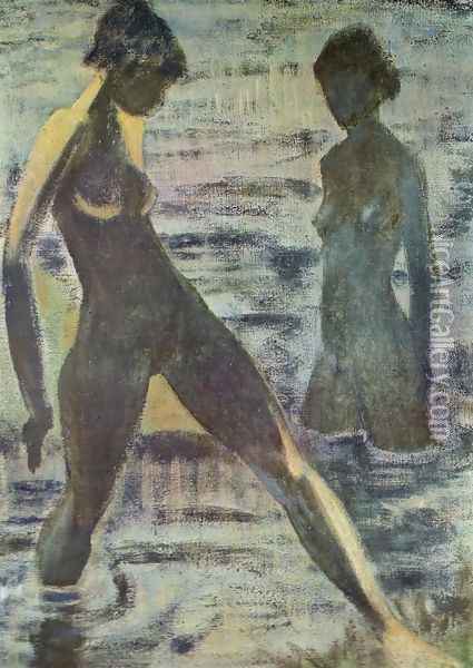 Large bathers Oil Painting - Otto Mueller