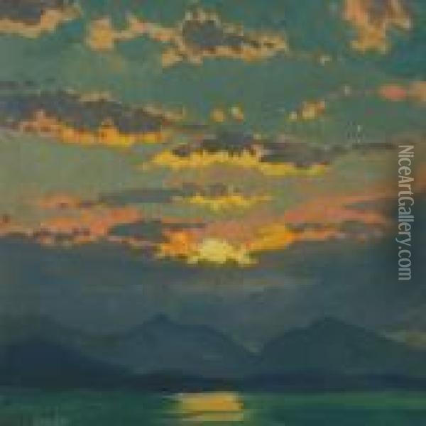 Coastel Sceneryfrom Greenland Oil Painting - Emanuel A. Petersen