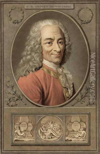 Bildnis Voltaire Oil Painting - Pierre-Michel Alix