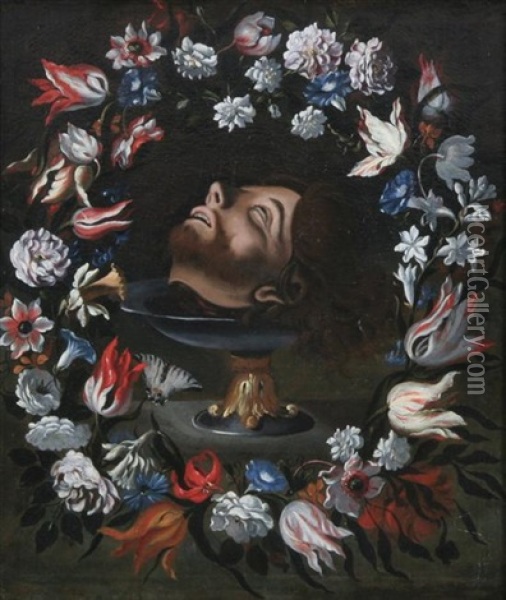 Head Of John The Baptist Oil Painting - Pier Francesco Cittadini