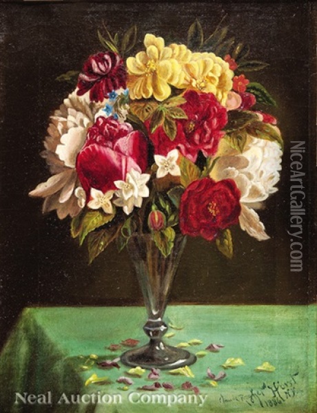 Still Life With Flowers Oil Painting - Claude Raguet Hirst