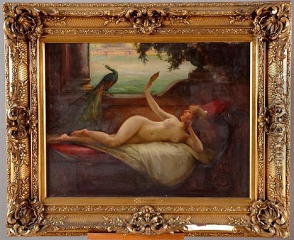 Femme Nue Allongee Sur Un Divan Oil Painting - Emile Tabary