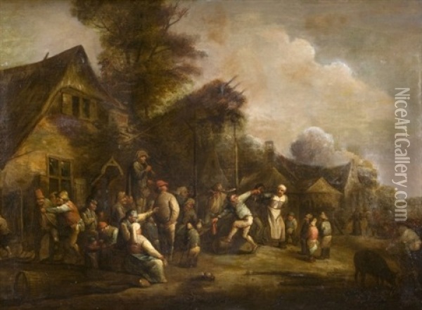 Rejouissance Villageoise Oil Painting - Isaac Van Ostade