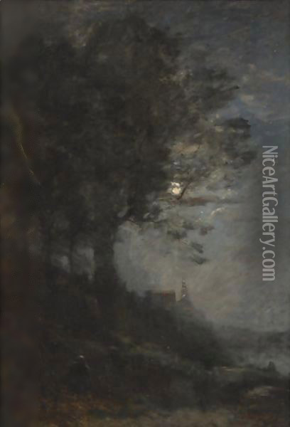 Lisiere De Bois Oil Painting - Jean-Baptiste-Camille Corot