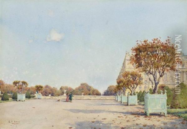 Versailles, October Oil Painting - Ernest Arthur Rowe