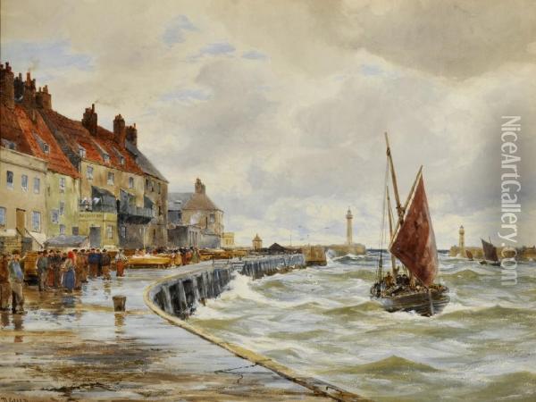 Breezy Whitby Oil Painting - David Gould Green