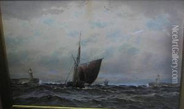 Fishing Boats Return Oil Painting - William Thomas Nicholas Boyce