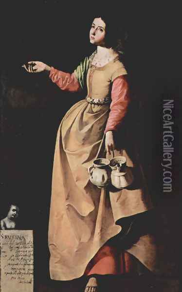 St. Rufina from Sevilla Oil Painting - Francisco De Zurbaran