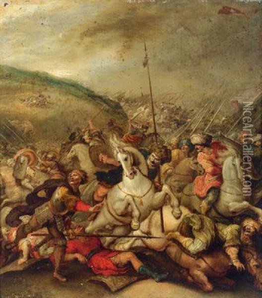 La Battaglia Fra Israele E Gli Amalechiti Oil Painting - Frans II Francken