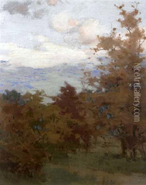 Autumnal Landscape Oil Painting - Mary Augusta Hiester Reid