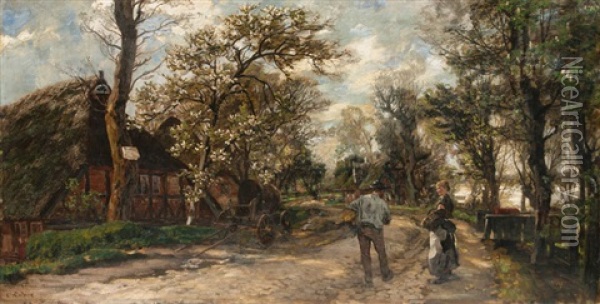 Spring In The Surroundings Of Hamburg Oil Painting - Carl Rodeck