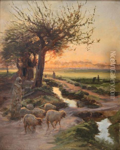 Near Cairo Oil Painting - Joseph Farquharson