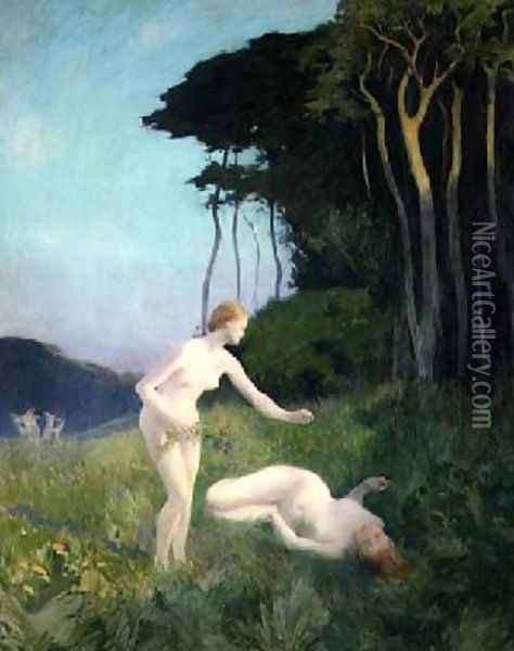 Woodland Nymphs Oil Painting - Marie Auguste Emile Rene Menard