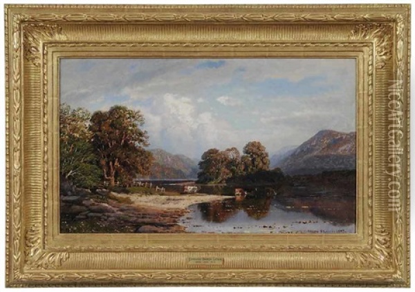 Landscape On The Delaware Oil Painting - Edmund Darch Lewis
