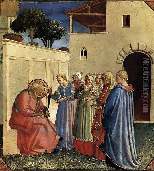 The Naming of St John the Baptist Oil Painting - Fra Angelico (Guido di Pietro)