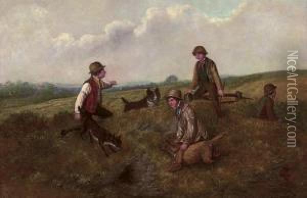 The Rabbit Hunt Oil Painting - Alfred H. Green