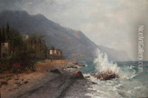 Die Riviera Di Ponente Oil Painting - Robert Schultze