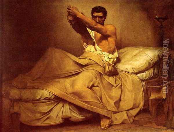 La Mort de Caton d'Utique (The Death of Caton D'Utique) Oil Painting - Jean-Paul Laurens