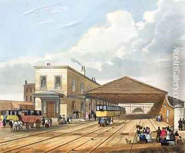 Railway Office, Liverpool Oil Painting - Thomas Talbot Bury