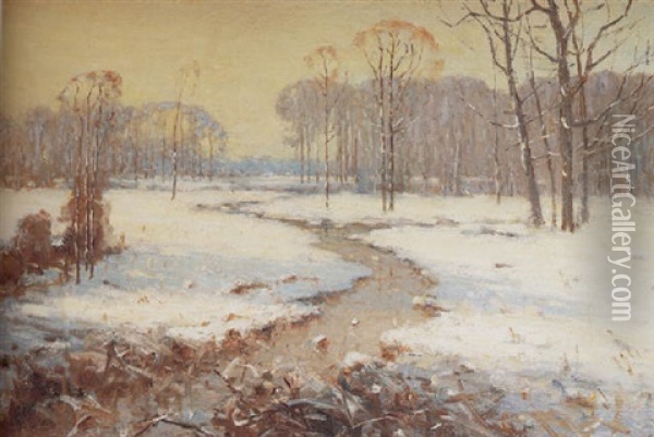First Snow Oil Painting - Clark S. Marshall