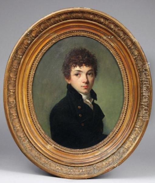 Portrait De Jeune Homme Oil Painting - Paulin Jean Baptiste Guerin
