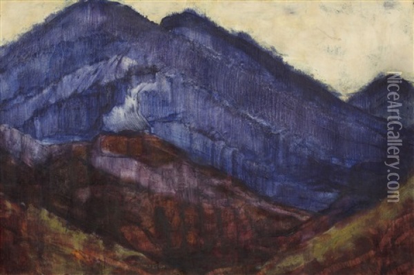 Die Blauen Berge Oil Painting - Christian Rohlfs