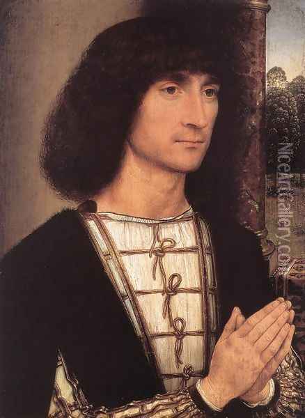 Portrait of a Young Man 1485-90 Oil Painting - Hans Memling