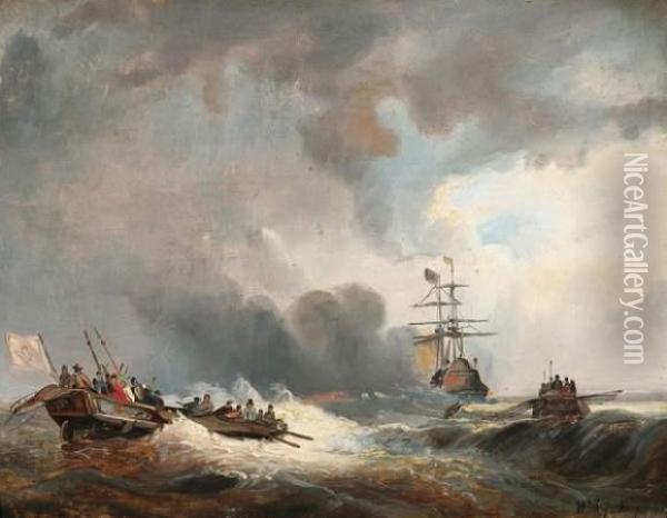 Marine Oil Painting - K. Hague