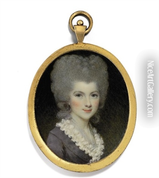 Lavinia, Countess Spencer, Nee Bingham Oil Painting - Samuel Shelley