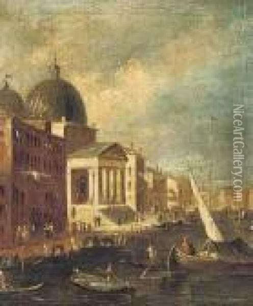 San Simeone Piccolo, Venice Oil Painting - Francesco Guardi