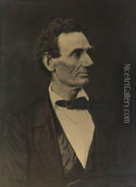 Abraham Lincoln Oil Painting - Alexander Hesler