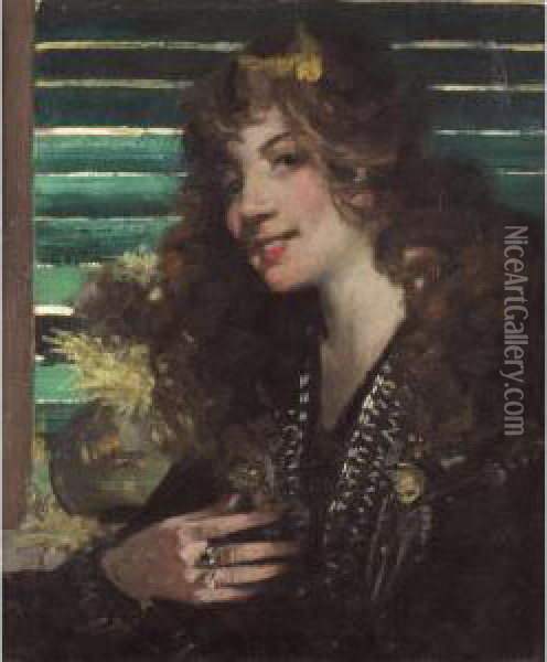 Nell Oil Painting - George Henry