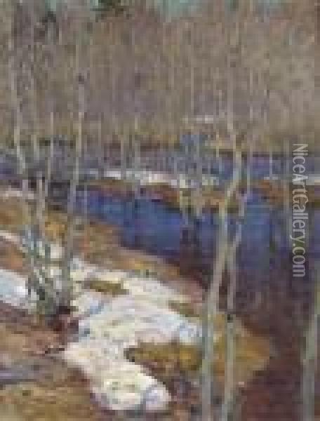 The Thaw Oil Painting - Isaak Ilyich Levitan
