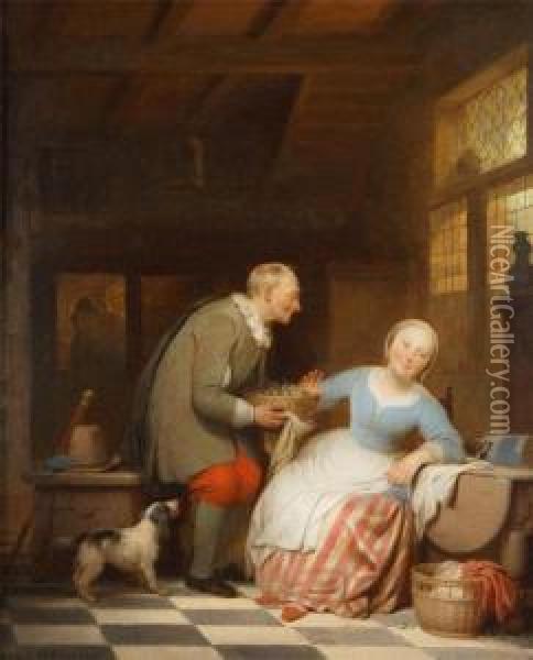 The Rejected Gift Oil Painting - Ferdinand de Braekeleer